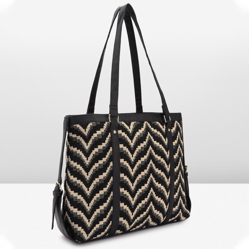 Geometric Printed Oversized Shopper Office Tote Bag