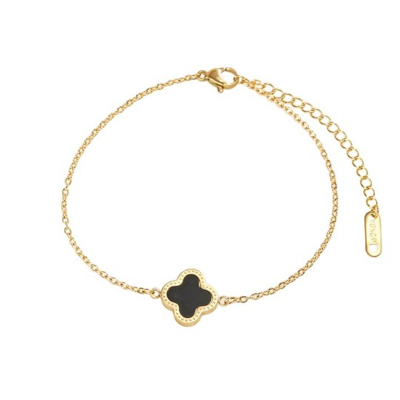 Cubic Zirconia Gold-Plated Charm Bracelet