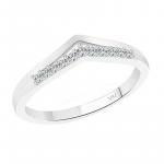 Women Rhodium-Plated CZ-Studded Finger Ring