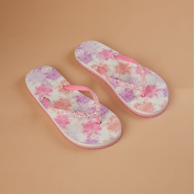 Women Printed One Toe Flip Flops