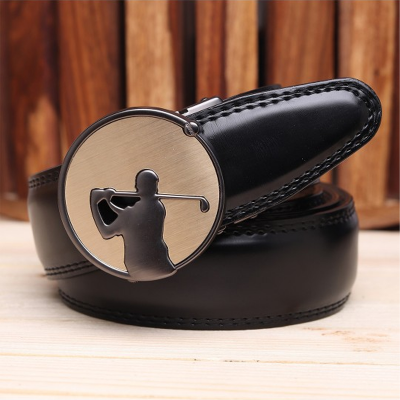 Men Black Solid Artificial Leather Belt