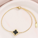 Cubic Zirconia Gold-Plated Charm Bracelet