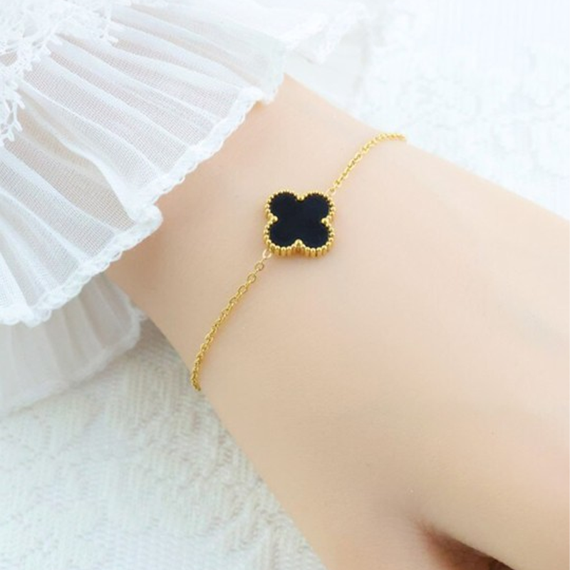 Cubic Zirconia Gold-Plated Charm Bracelet