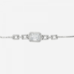 Women Rhodium Plated Cubic Zirconia Wraparound Bracelet