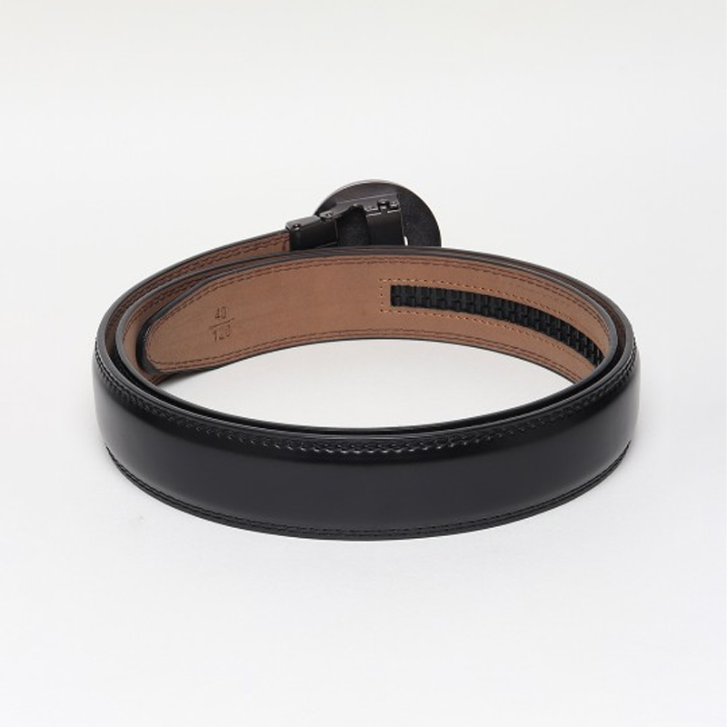 Men Black Solid Artificial Leather Belt